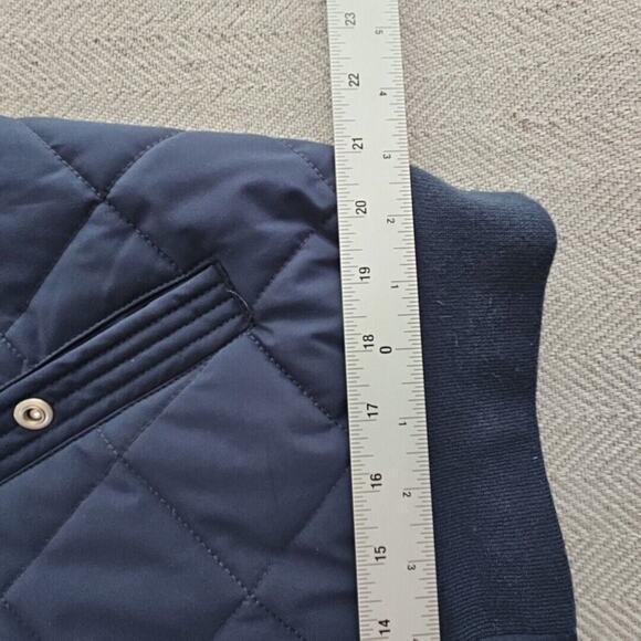 Levis 4-WAY Quilted Bomber Jacket Men's Size Large Navy Orange Stretch Diamond - Picture 16 of 16